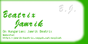 beatrix jamrik business card